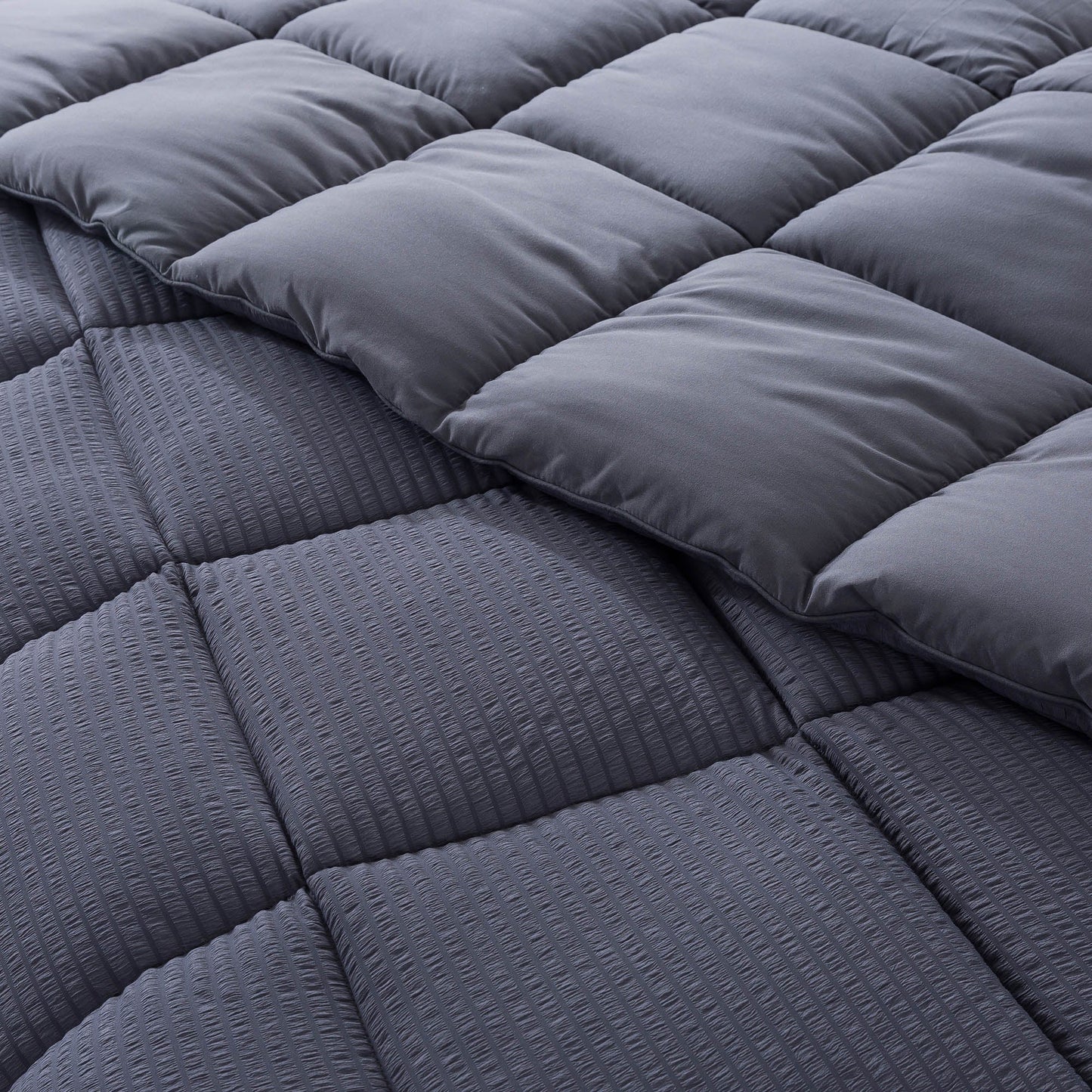 Kasentex Reversible All-Season Comforter Twin/Queen/King - Cozy Down Alternative Bedding